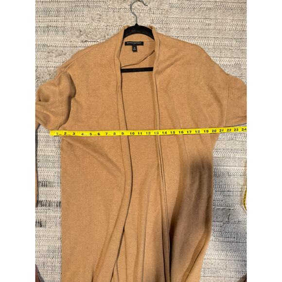 Banana Republic Women’s Long Open Front Sweater Tan Brown Size M Cotton Blend - Picture 5 of 6